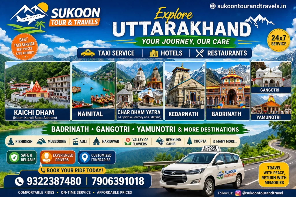 Kainchi Dham Travel Guide 2026 | Taxi, Hotels, Places to Visit & Budget Taxi Services for Kaichi Dham